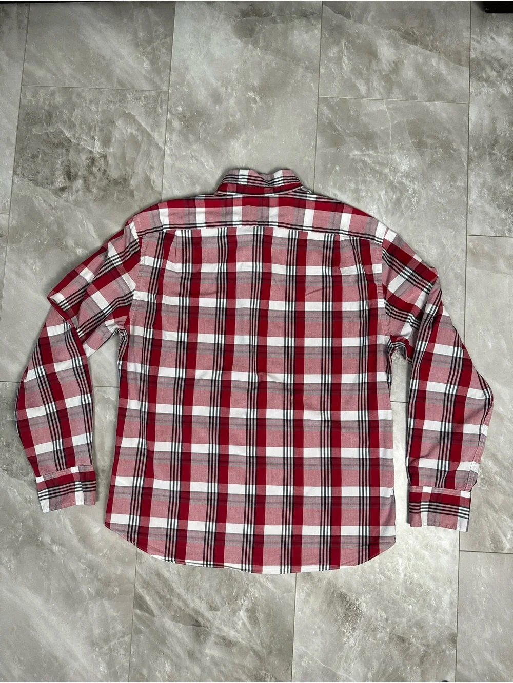 Classic Red Plaid Button-Down Shirt - Men J Crew L